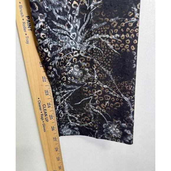 Soft Surroundings Mixte Pants Womens Small Black Metallic Leopard Ankle 2DE36 - Picture 7 of 9